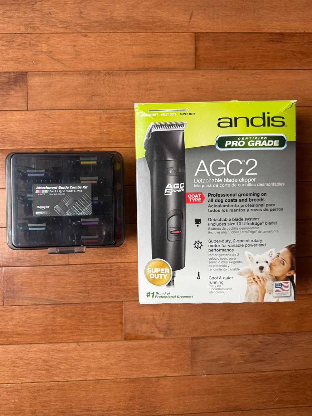AGC 2 Speed Pet Clippers + Steel Comb Set